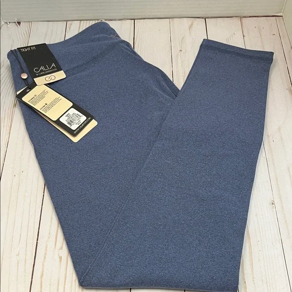 Calia Blue Leggings. Body freeze fabric. Front zip waist pocket.NWT. Size medium - Picture 1 of 7